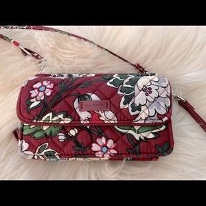 Vera Bradley RFID All In One Crossbody Bag - Bordeaux Blooms